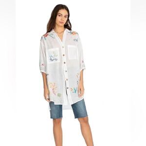 Johnny Was Coralie Oversized Weekend Tunic W22722-5 Women’s SIZE MED Embroidered
